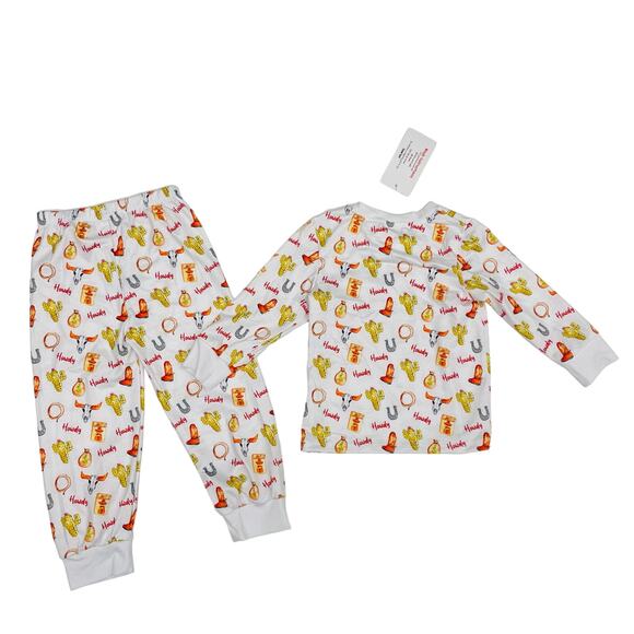 NWT The Printed Press Size 7-8 Howdy PJs - Picture 2 of 4